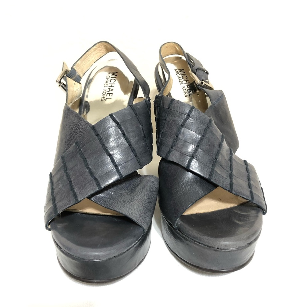 Michael Kors Dark Gray Platform Sandals